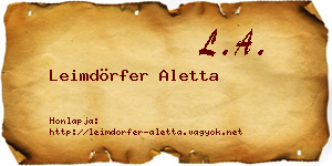 Leimdörfer Aletta névjegykártya